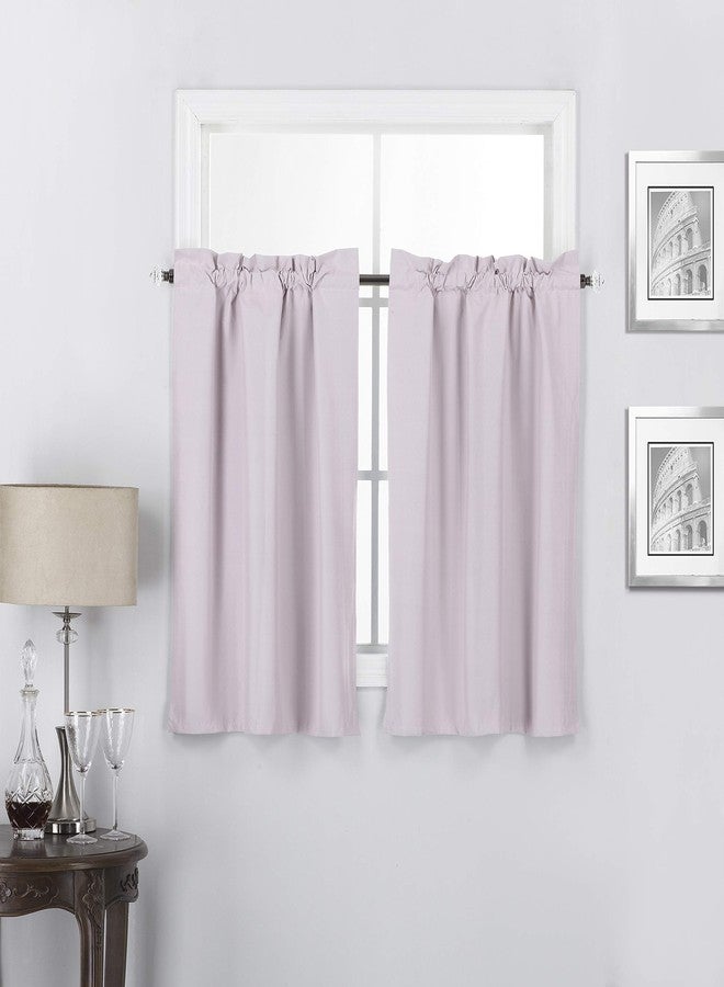 Interior Trends مجموعة ستائر النوافذ المعزولة من قطعتين من Interior Trends Twilight (عرض 30 بوصة × طول 24 بوصة، لون وردي باهت) - Image 1